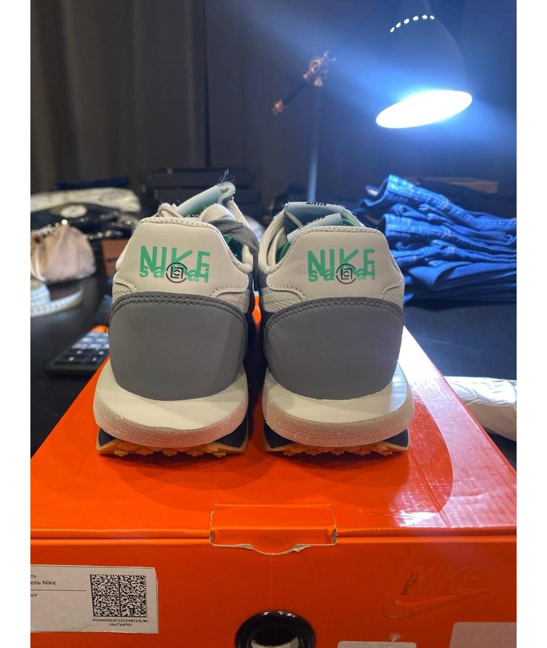 NIKE Серые текстильные низкие кроссовки / кеды, фото 4