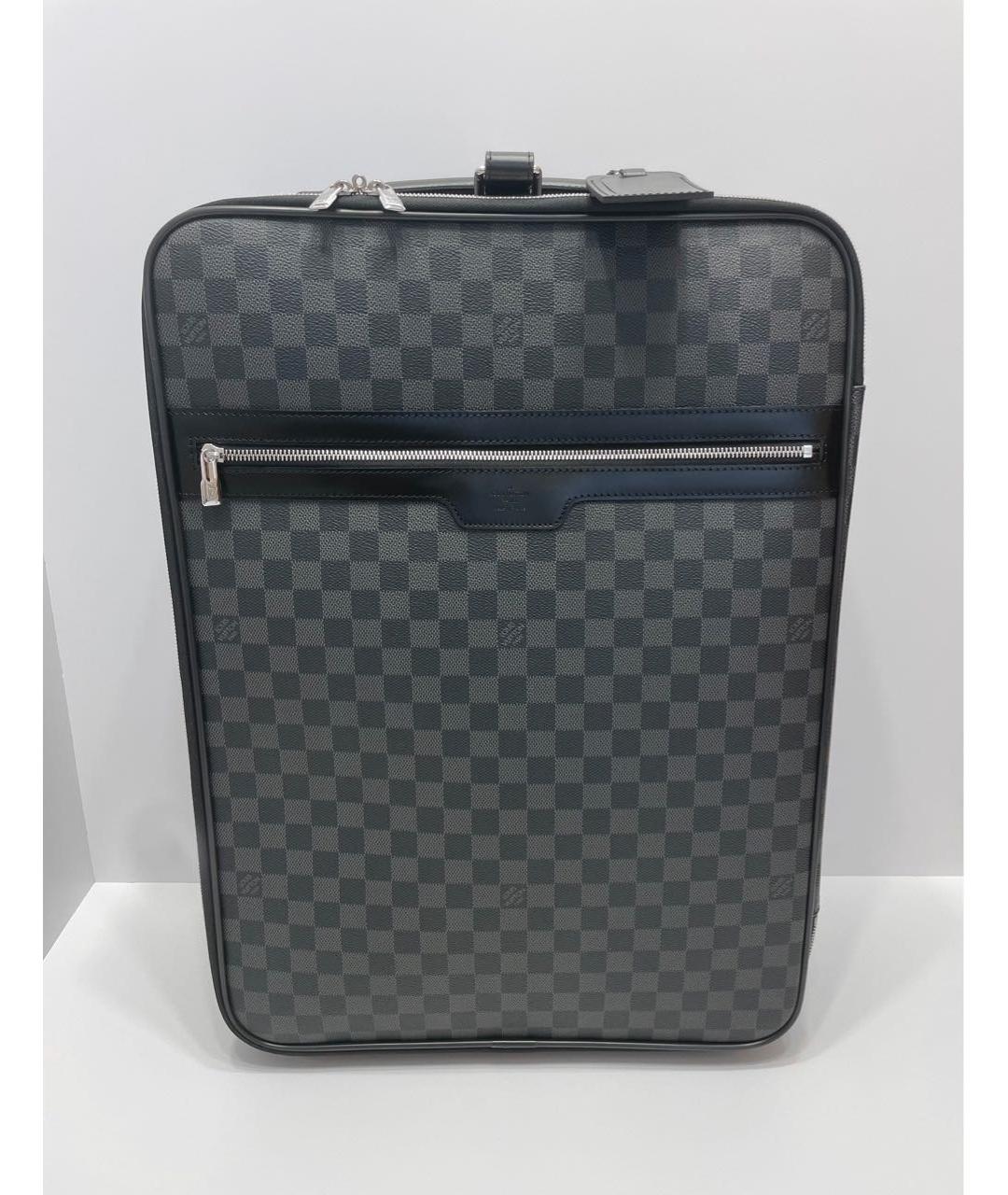LOUIS VUITTON Антрацитовый чемодан, фото 9