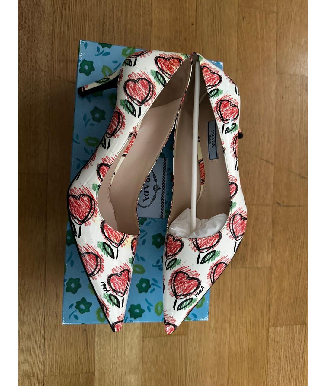 PRADA Мульти кожаные лодочки на низком каблуке, фото 5