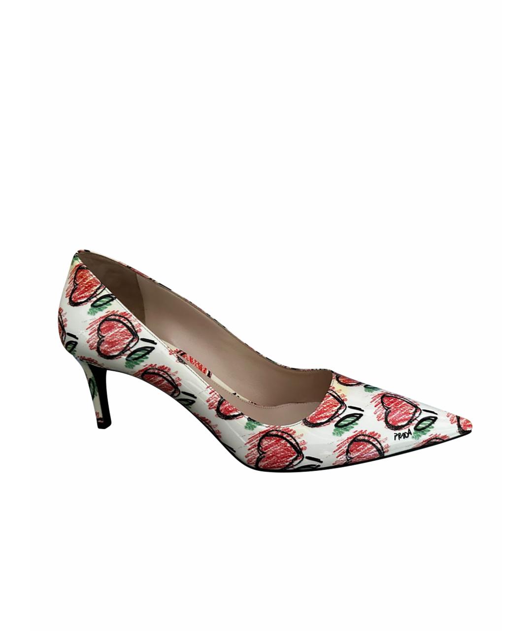 PRADA Мульти кожаные лодочки на низком каблуке, фото 1
