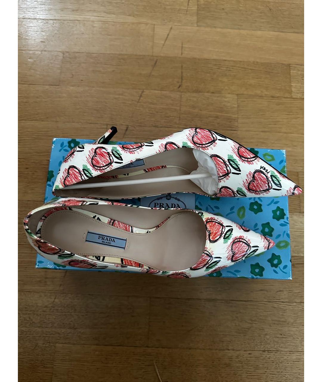 PRADA Мульти кожаные лодочки на низком каблуке, фото 2