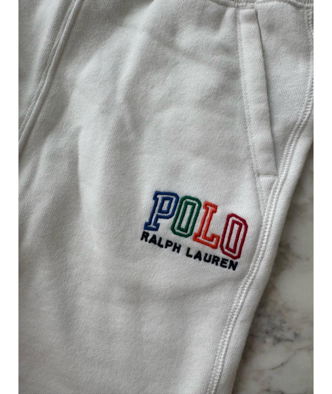 POLO RALPH LAUREN Белые хлопковые брюки и шорты, фото 4