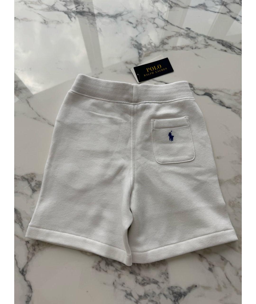 POLO RALPH LAUREN Белые хлопковые брюки и шорты, фото 2