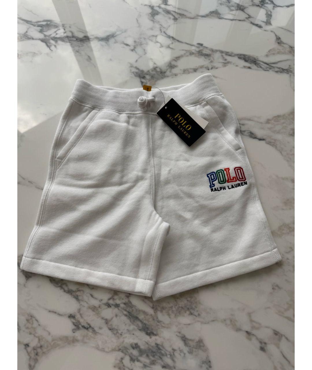 POLO RALPH LAUREN Белые хлопковые брюки и шорты, фото 5