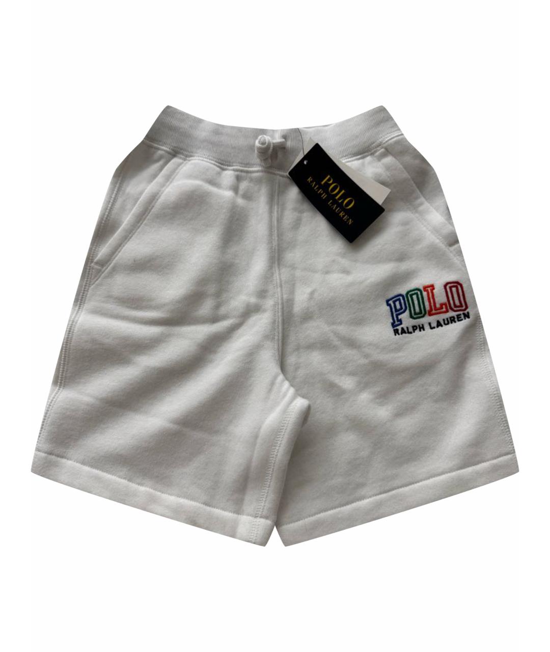 POLO RALPH LAUREN Белые хлопковые брюки и шорты, фото 1