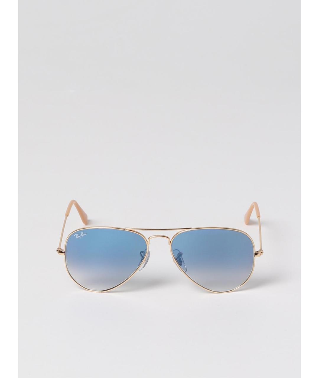 RAY BAN Золотые металлические солнцезащитные очки, фото 2