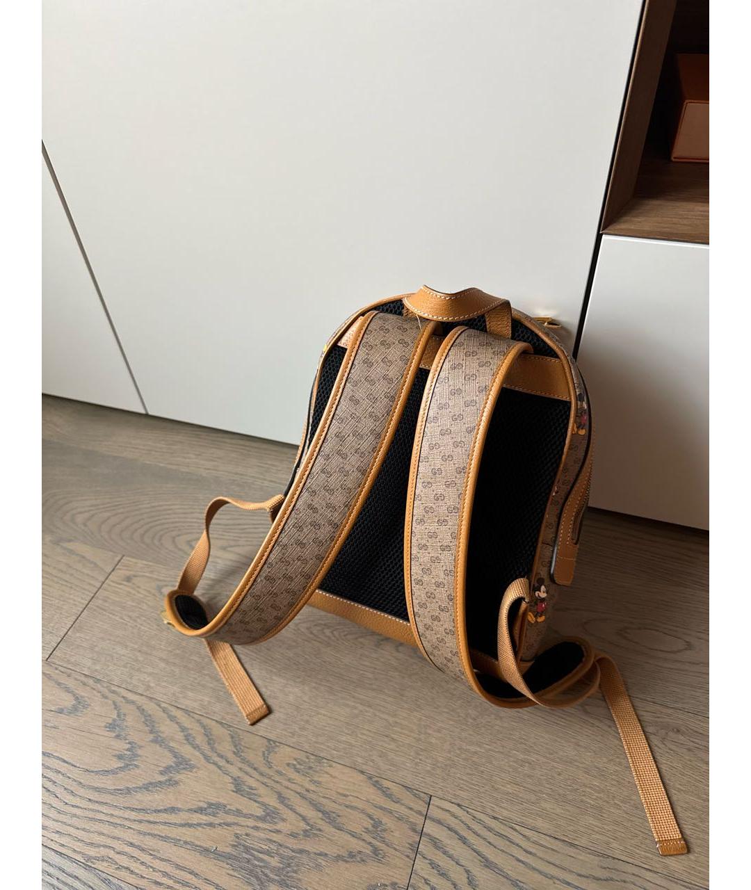 GUCCI Коричневый кожаный рюкзак, фото 3