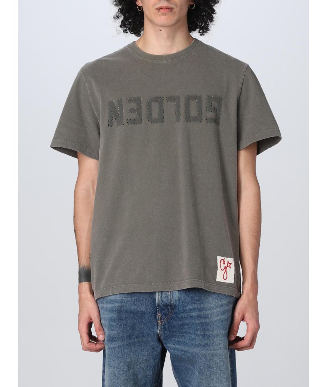 GOLDEN GOOSE DELUXE BRAND Хаки футболка, фото 2