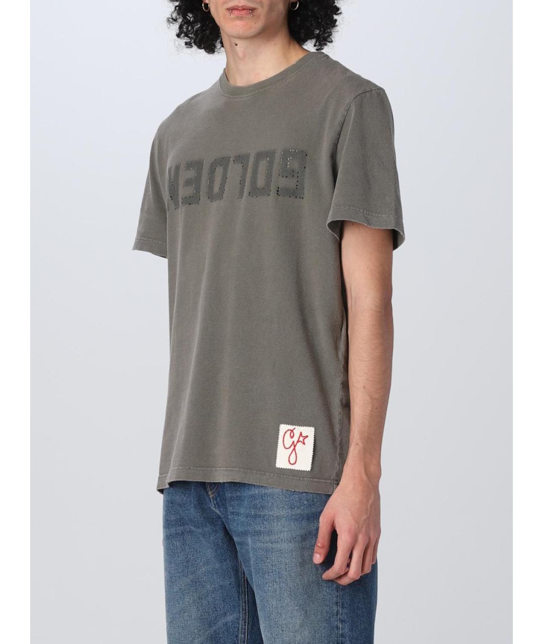 GOLDEN GOOSE DELUXE BRAND Хаки футболка, фото 5