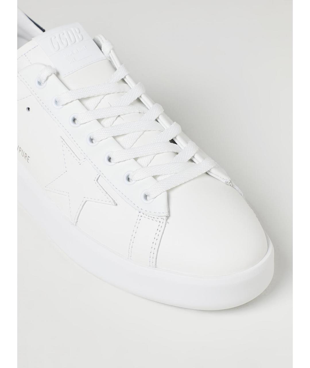 GOLDEN GOOSE DELUXE BRAND Белые кожаные низкие кроссовки / кеды, фото 4