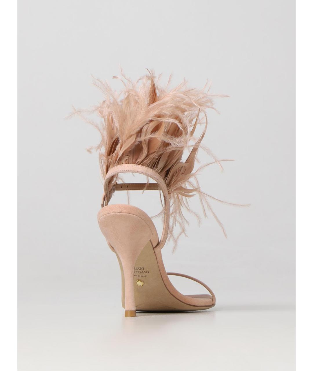 STUART WEITZMAN Бежевые замшевые босоножки, фото 3