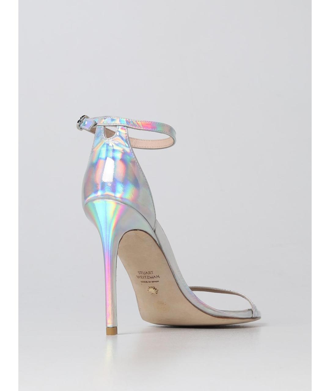 STUART WEITZMAN Серебряные босоножки, фото 3