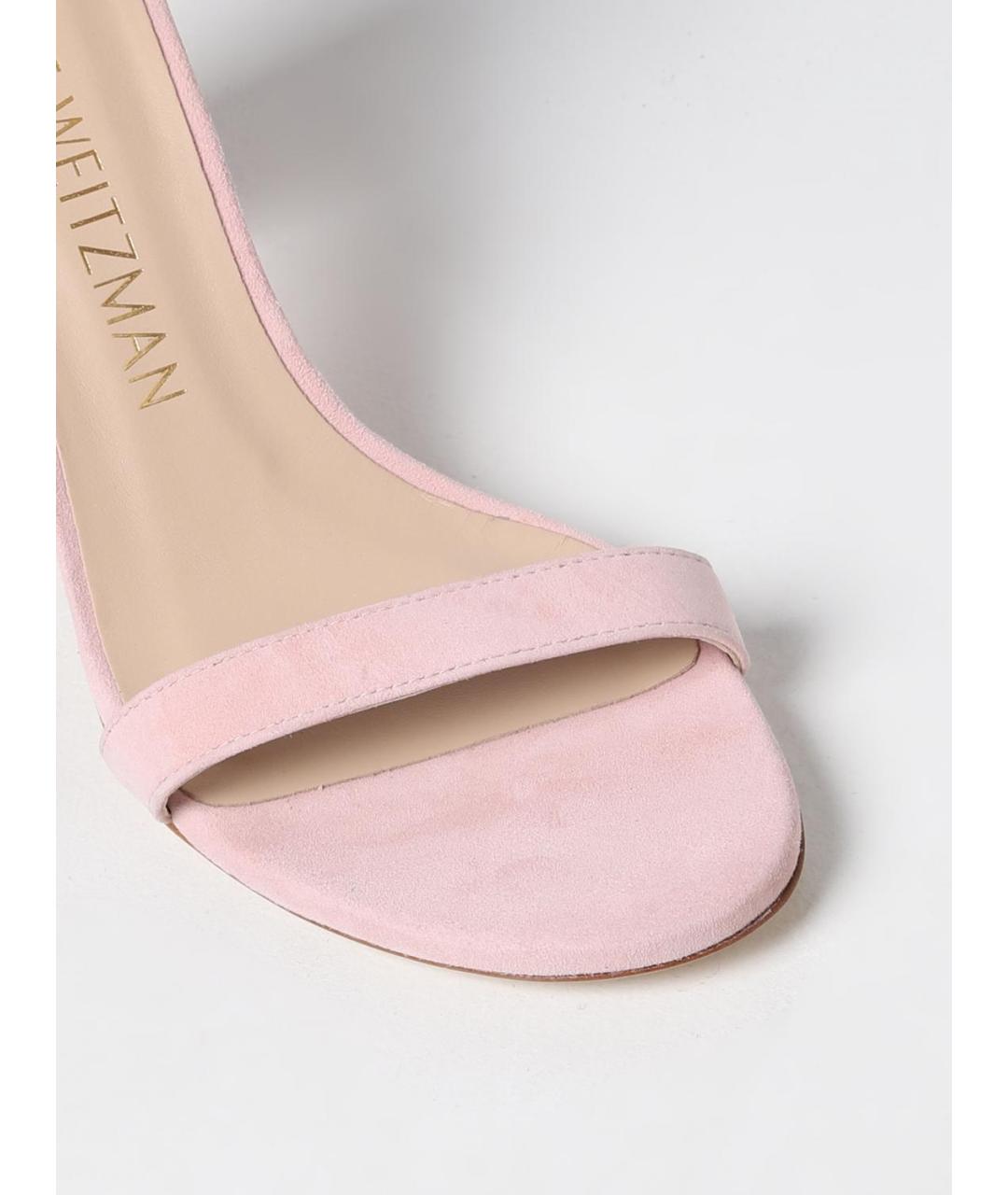 STUART WEITZMAN Розовые замшевые босоножки, фото 4