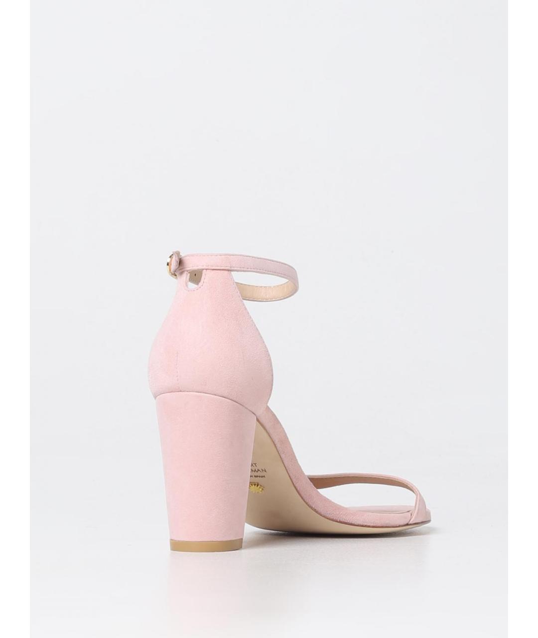 STUART WEITZMAN Розовые замшевые босоножки, фото 3