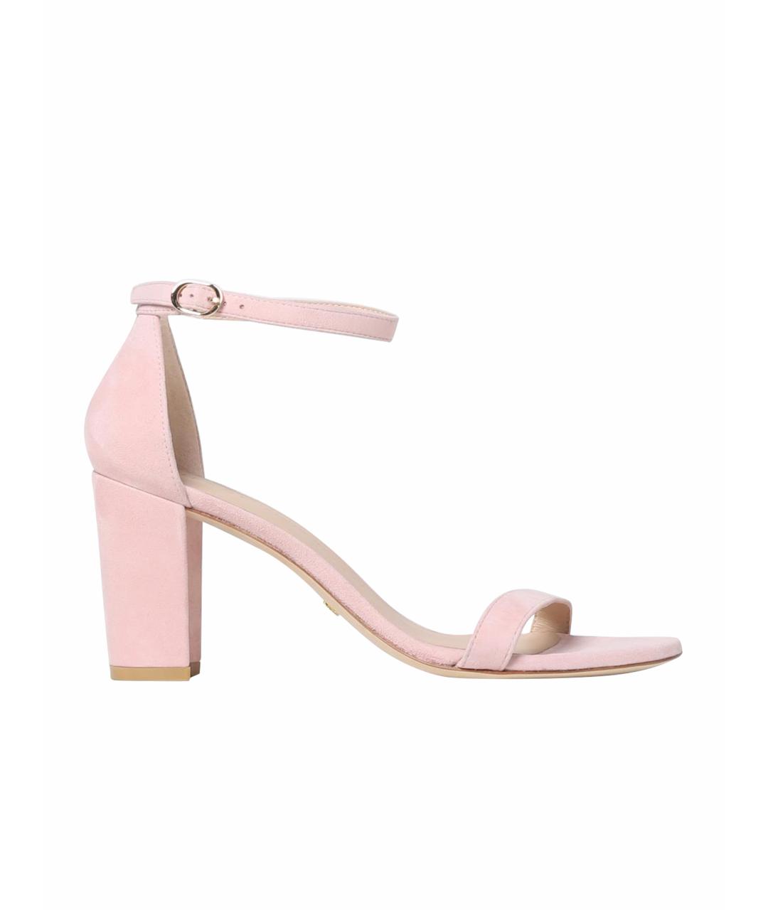 STUART WEITZMAN Розовые замшевые босоножки, фото 1