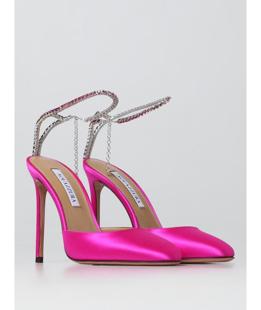 AQUAZZURA Фуксия текстильные туфли, фото 2