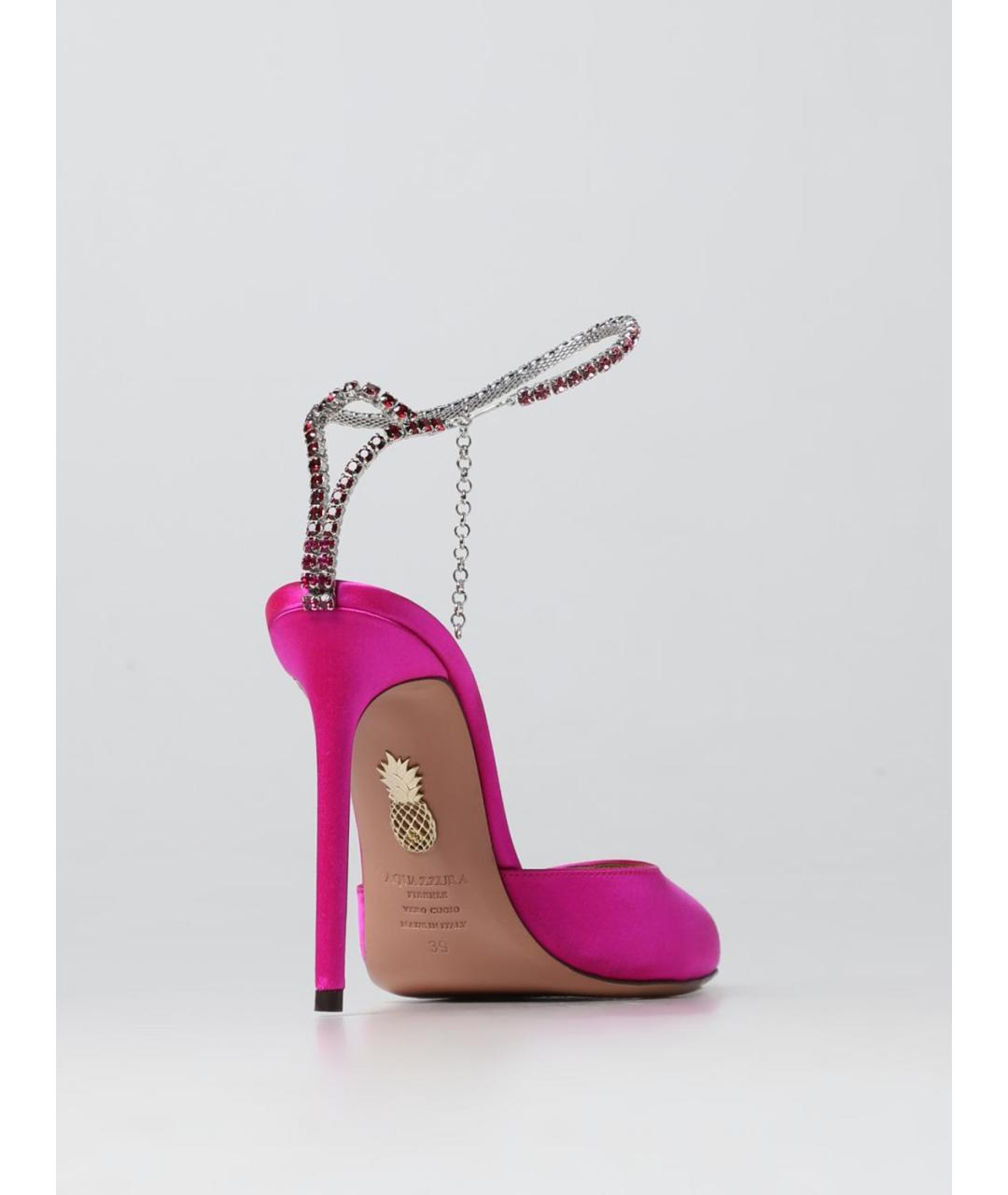 AQUAZZURA Фуксия текстильные туфли, фото 3