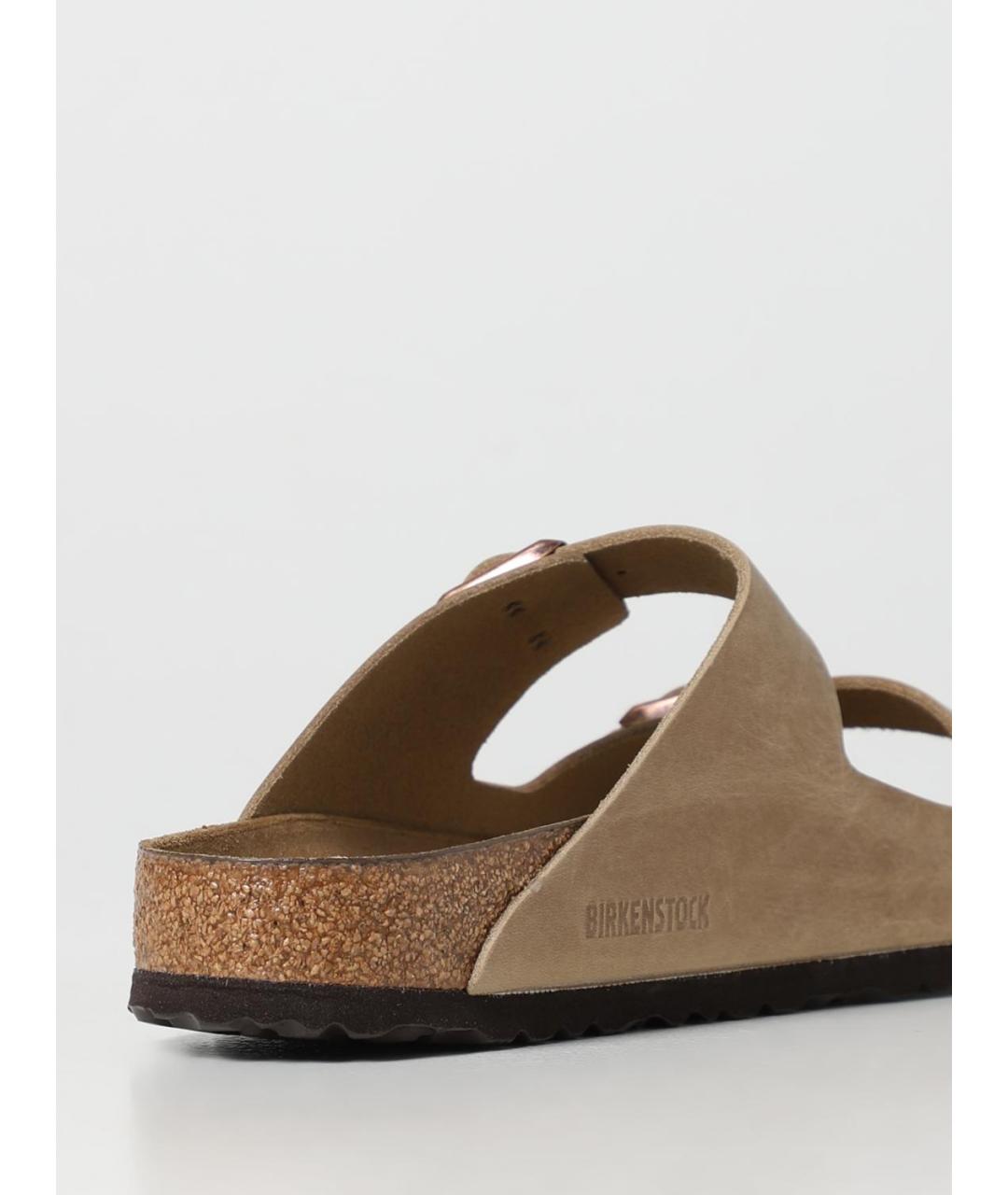BIRKENSTOCK Бежевые замшевые сандалии, фото 3