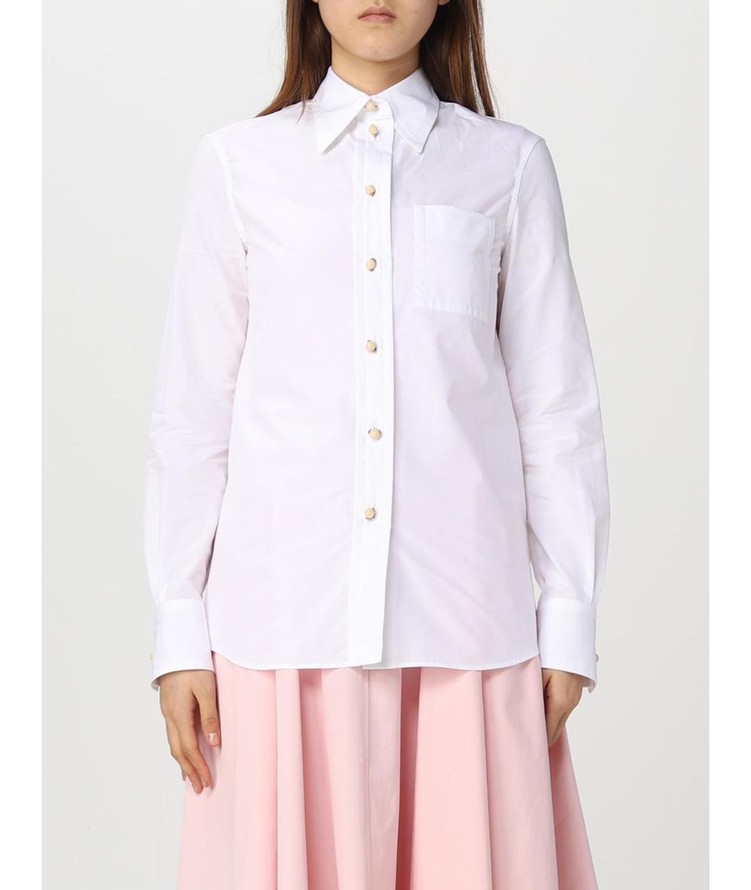 LANVIN Белая хлопковая рубашка, фото 2