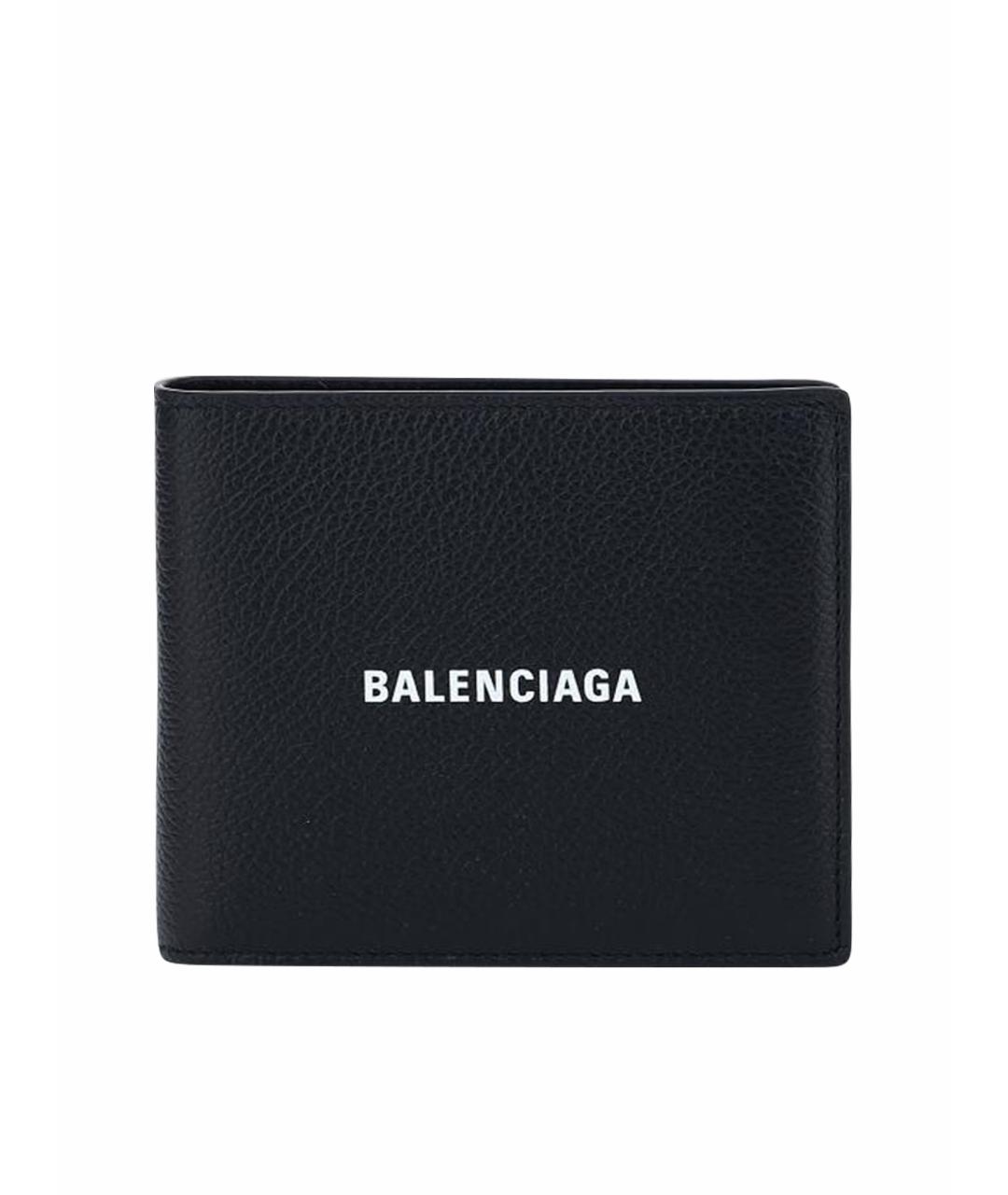 BALENCIAGA Черный кожаный кошелек, фото 1