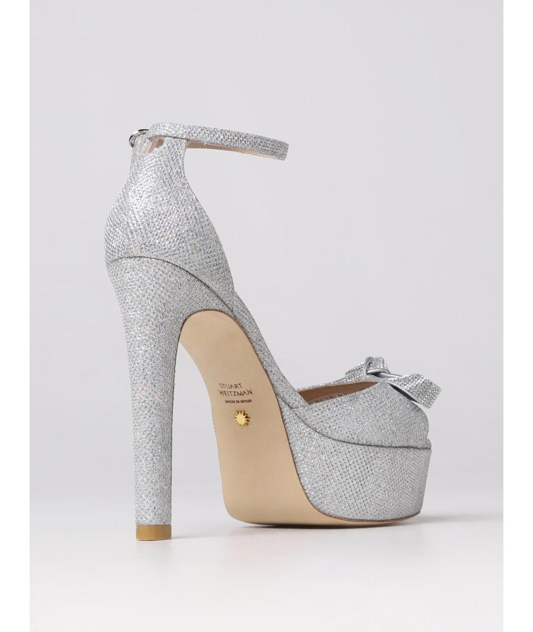 STUART WEITZMAN Серебряные босоножки, фото 3