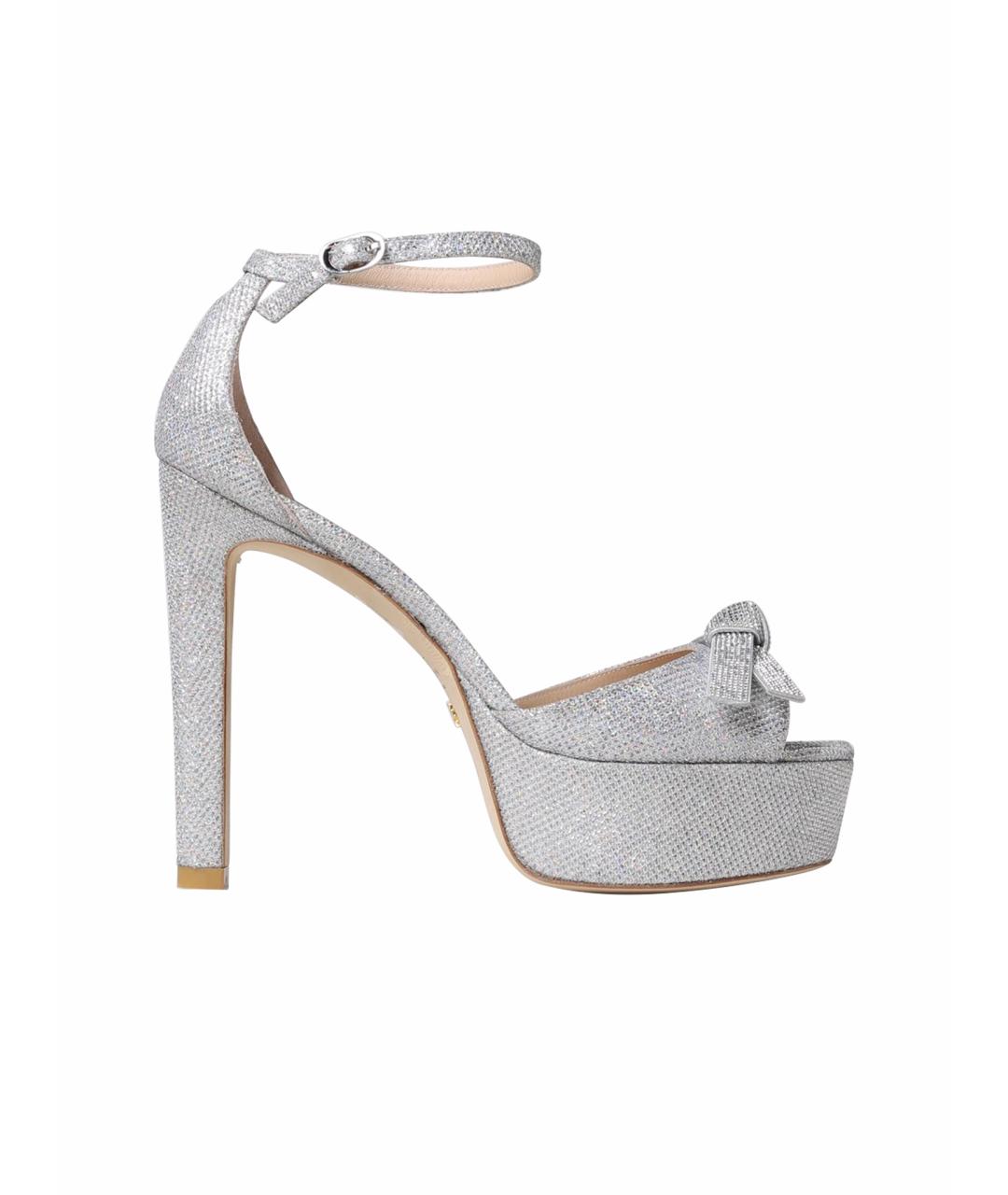 STUART WEITZMAN Серебряные босоножки, фото 1