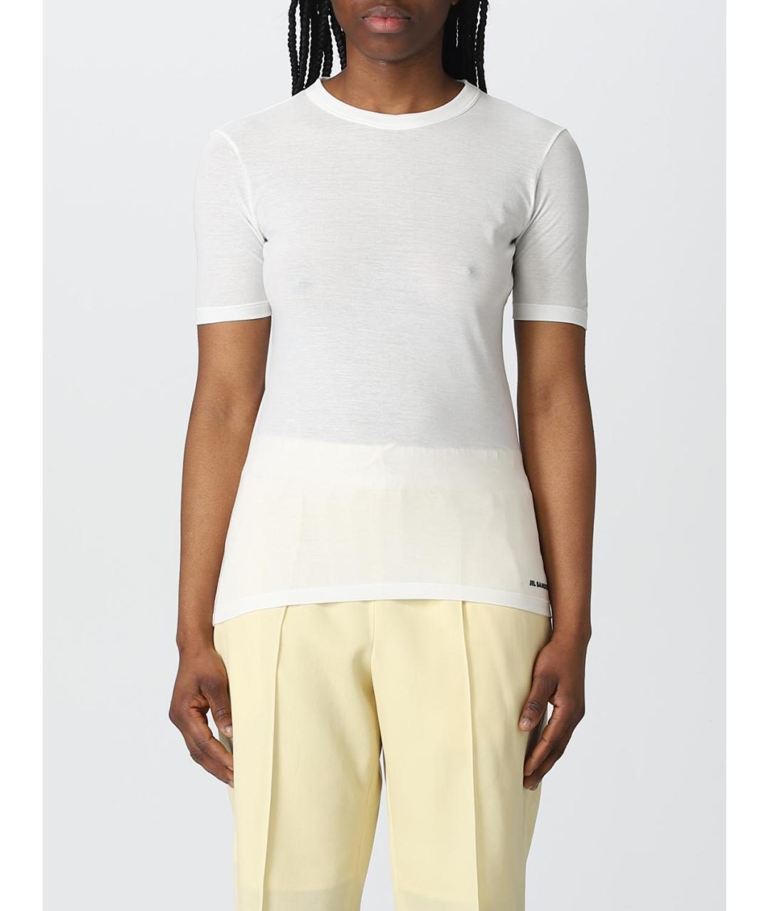 JIL SANDER Белая футболка, фото 2