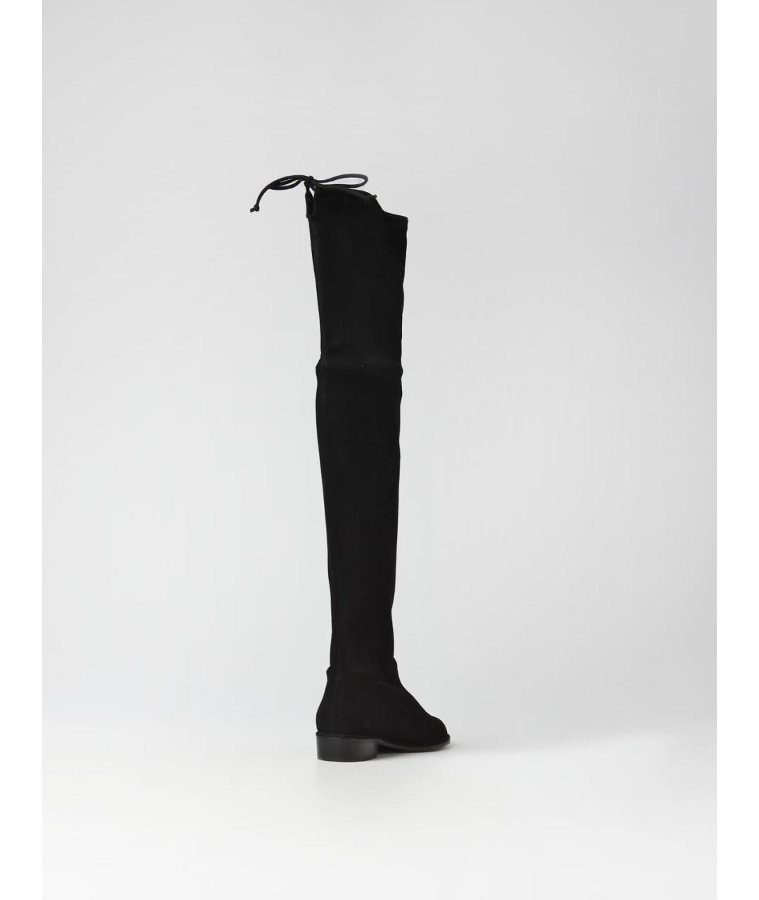 STUART WEITZMAN Черные замшевые ботфорты, фото 3
