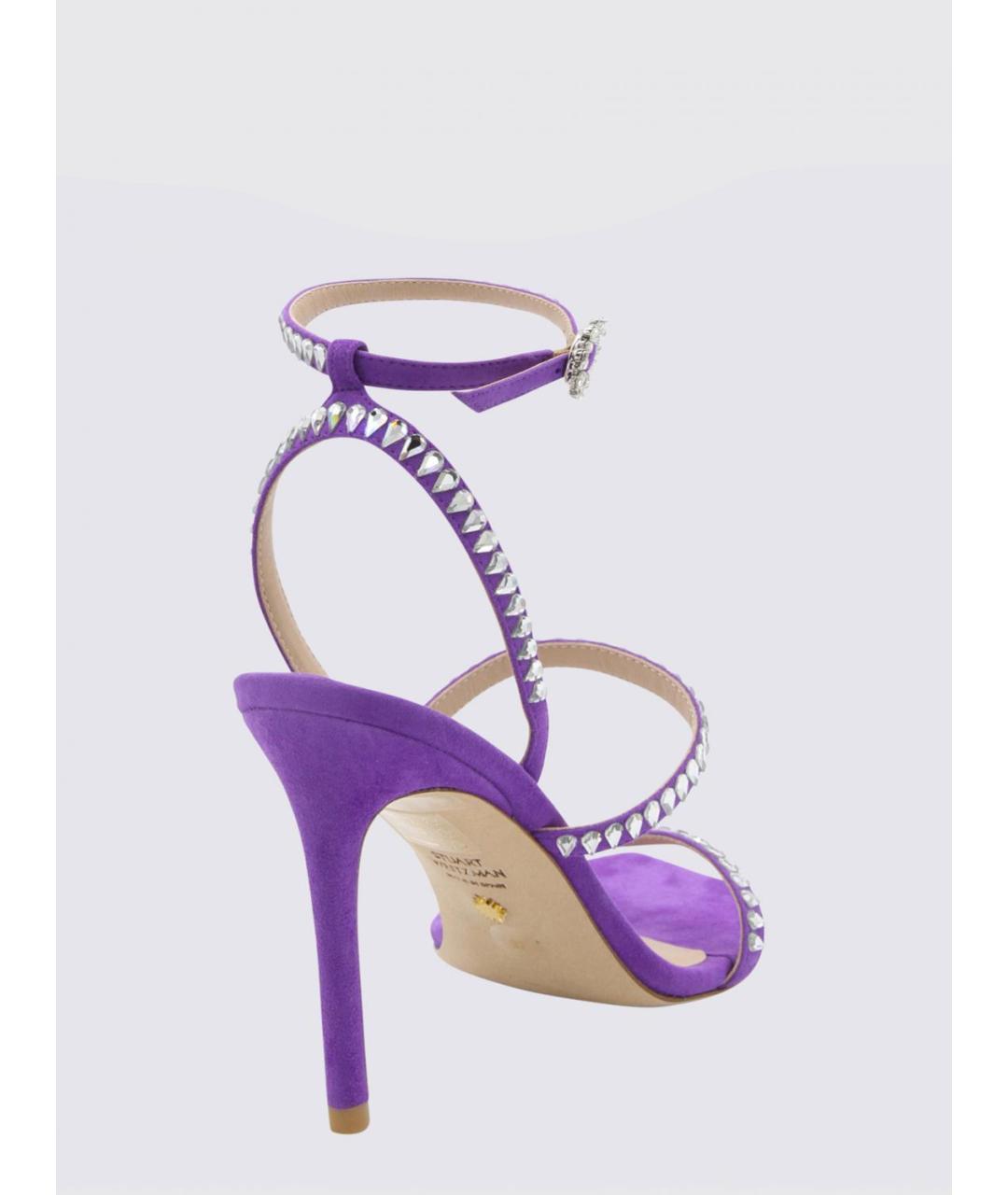 STUART WEITZMAN Фиолетовые замшевые босоножки, фото 2