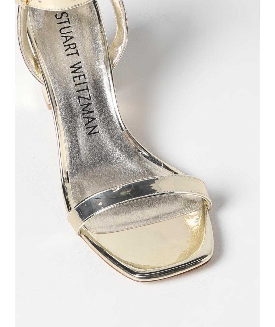 STUART WEITZMAN Золотые босоножки, фото 4