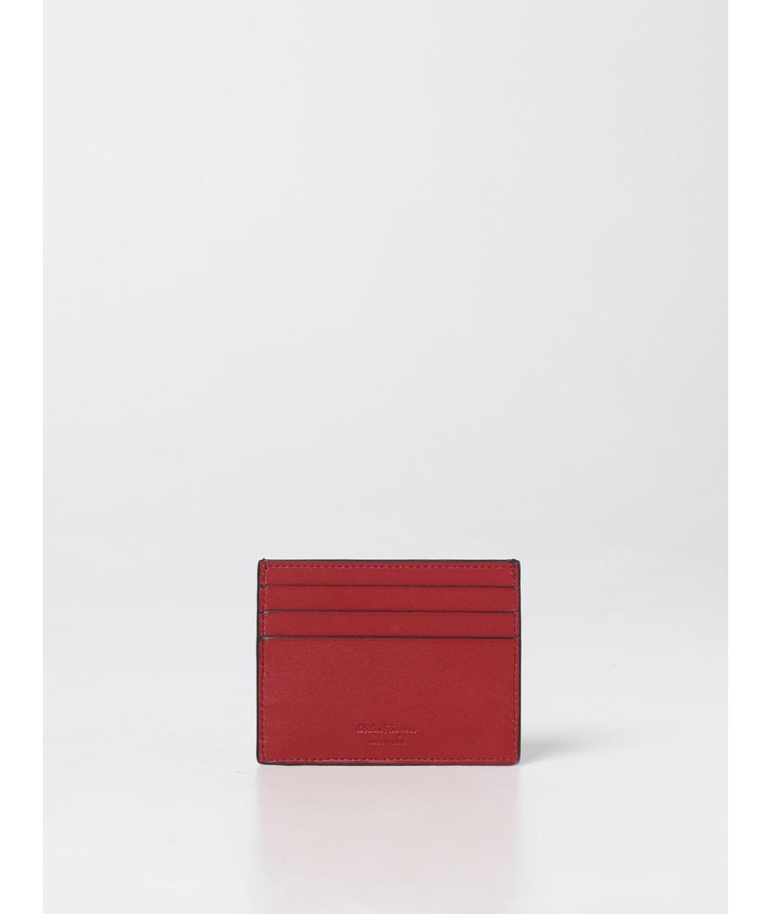 FERRAGAMO Черный кожаный кардхолдер, фото 2