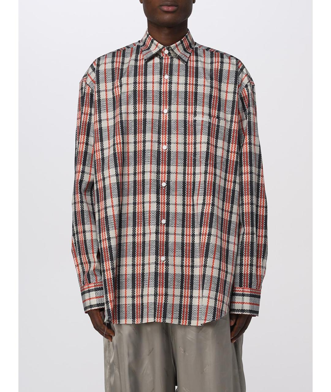 VETEMENTS Мульти хлопковая кэжуал рубашка, фото 2