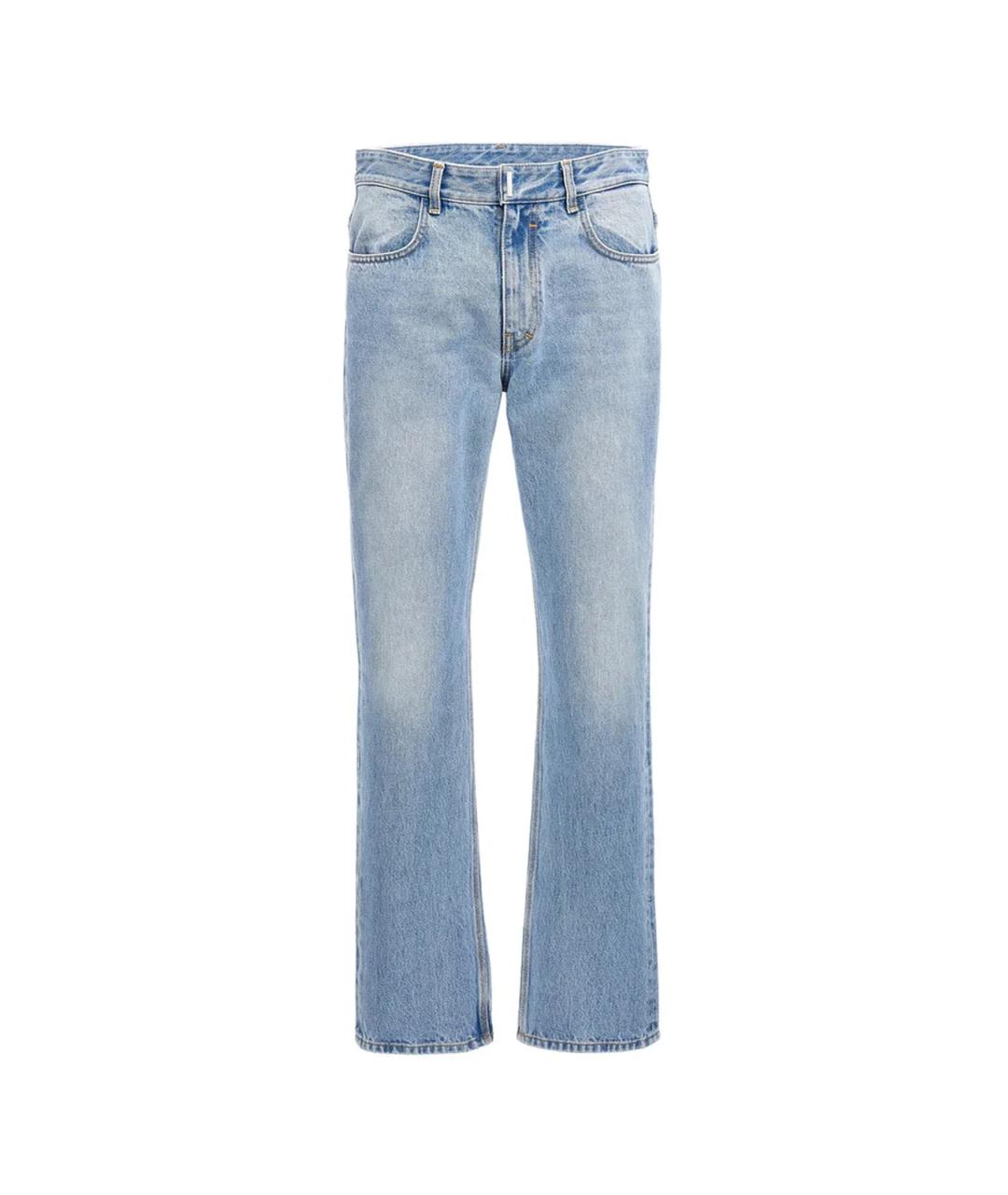 GIVENCHY Голубые хлопковые прямые джинсы, фото 1