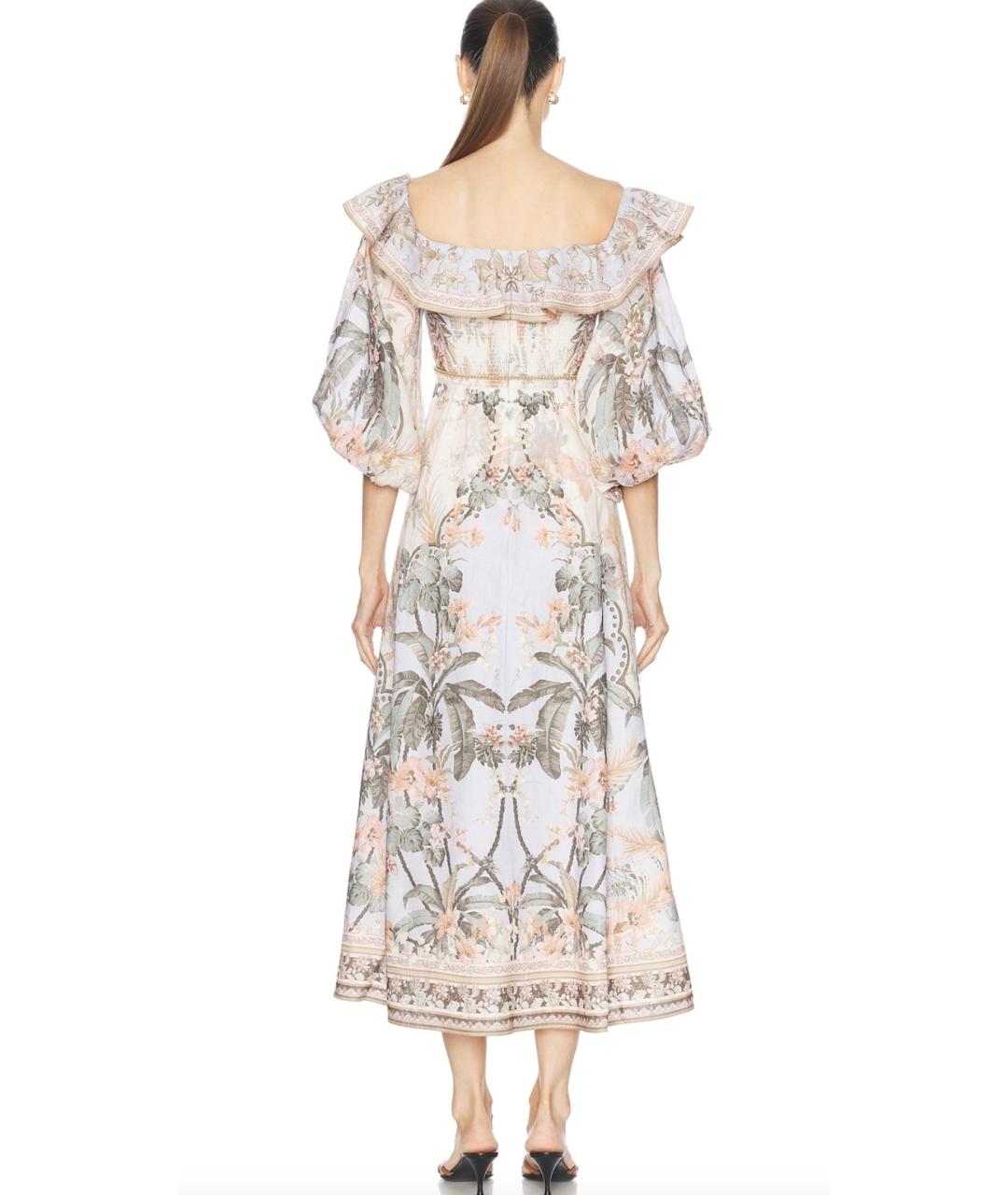 ZIMMERMANN Синее льняное повседневное платье, фото 3