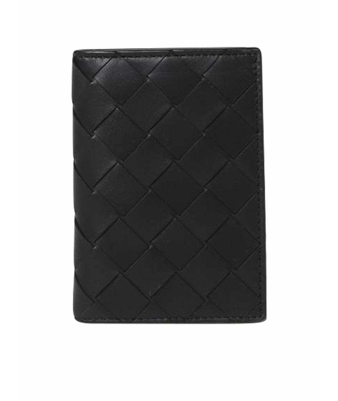 BOTTEGA VENETA Черный кожаный кошелек, фото 1