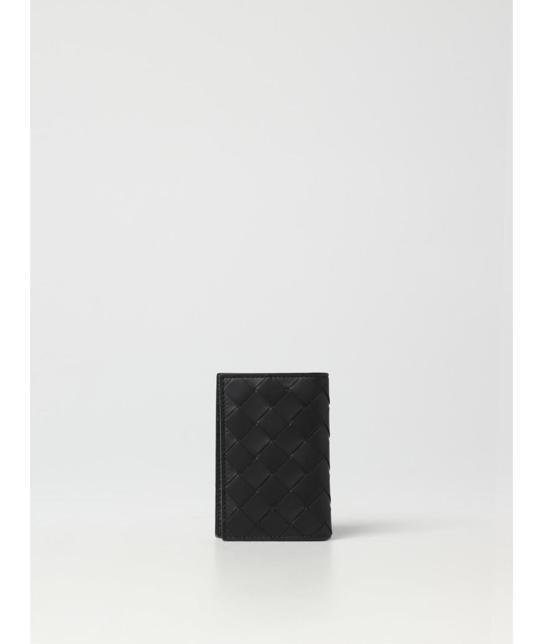 BOTTEGA VENETA Черный кожаный кошелек, фото 3