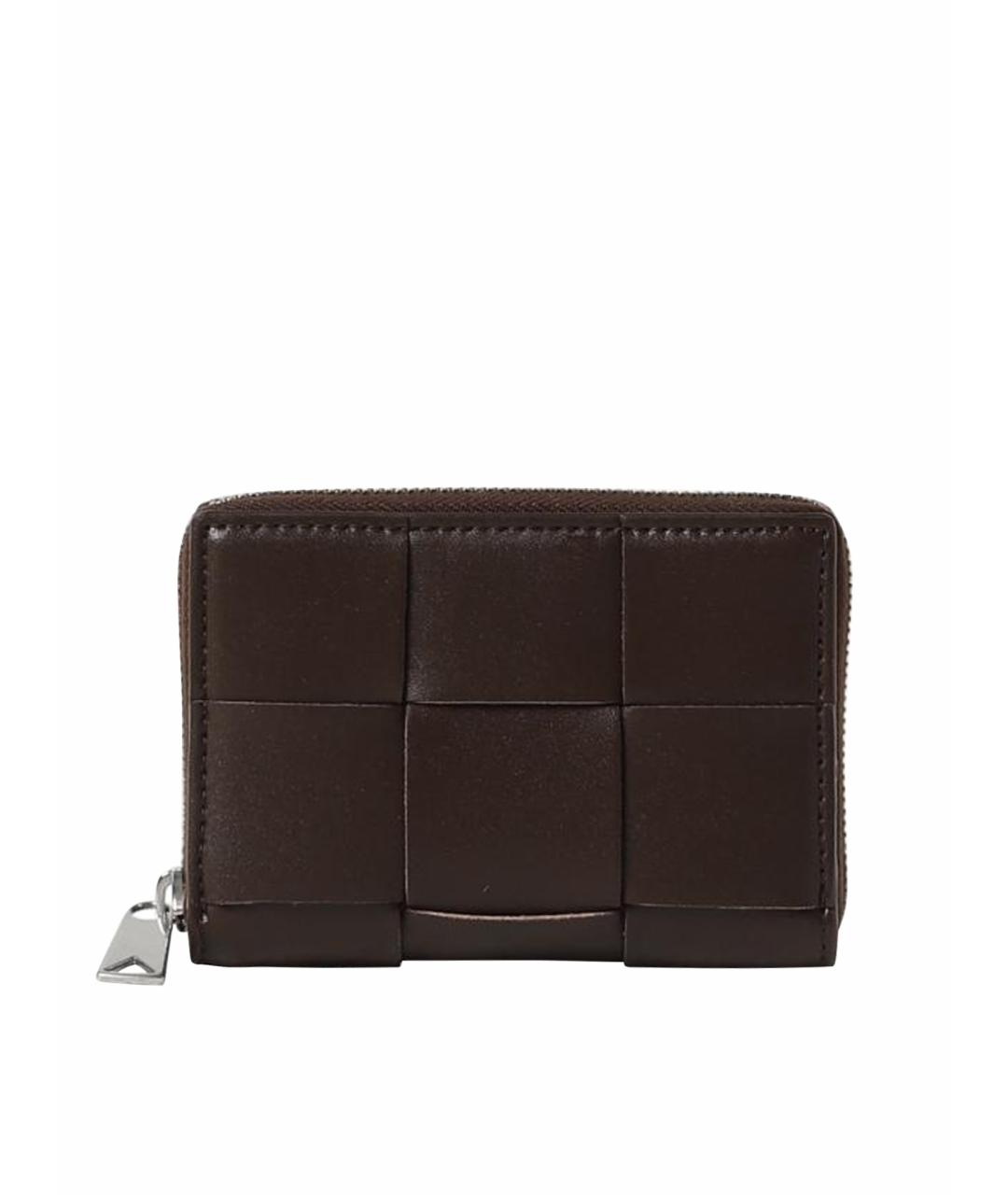 BOTTEGA VENETA Коричневый кожаный кошелек, фото 1