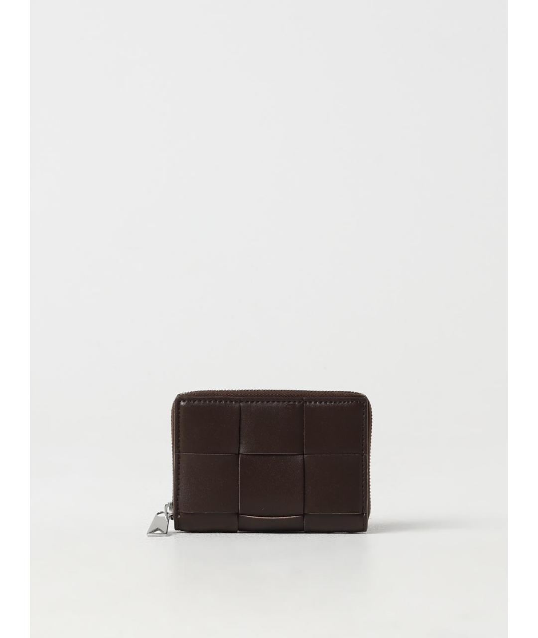 BOTTEGA VENETA Коричневый кожаный кошелек, фото 4