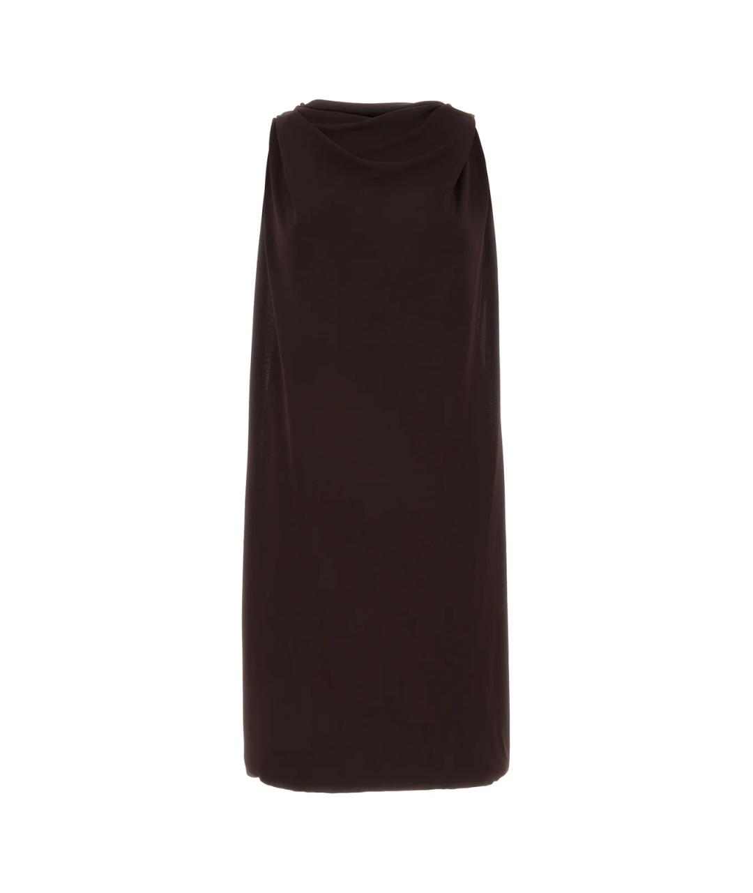 LANVIN Коричневое ацетатное платье, фото 1