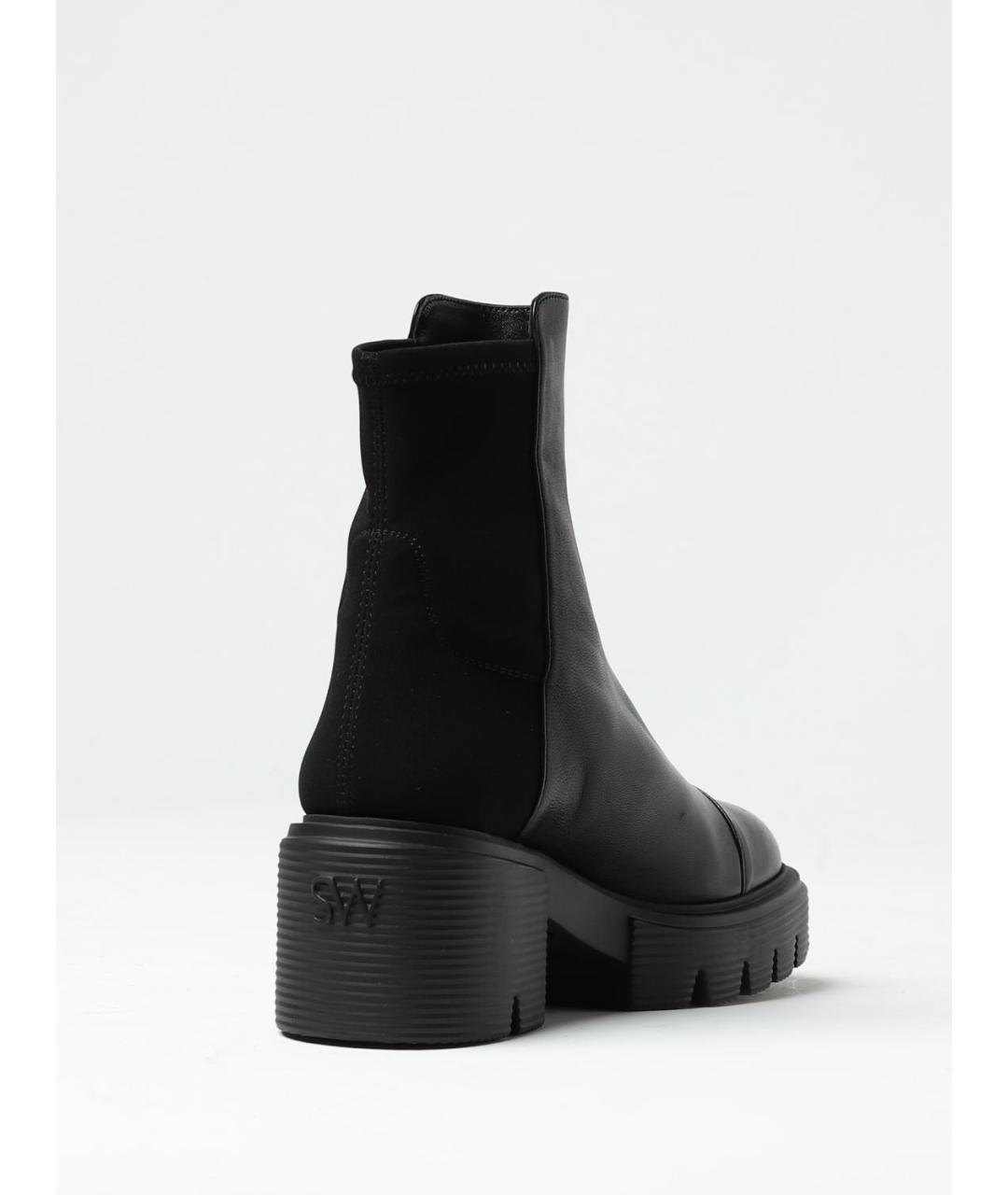 STUART WEITZMAN Черные кожаные ботинки, фото 3