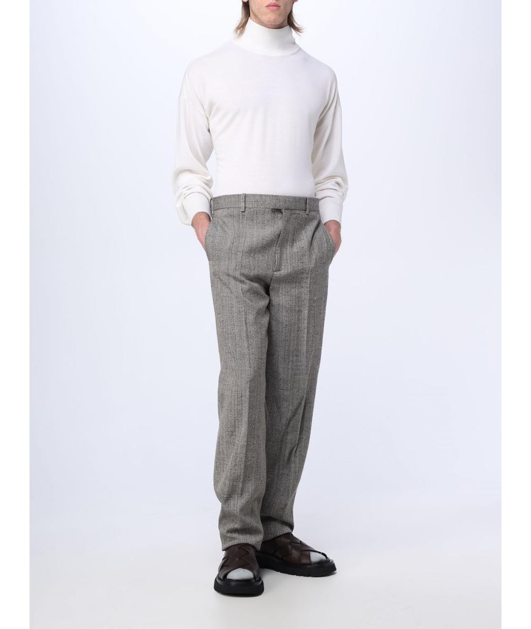 BOTTEGA VENETA Белый шерстяной джемпер / свитер, фото 3