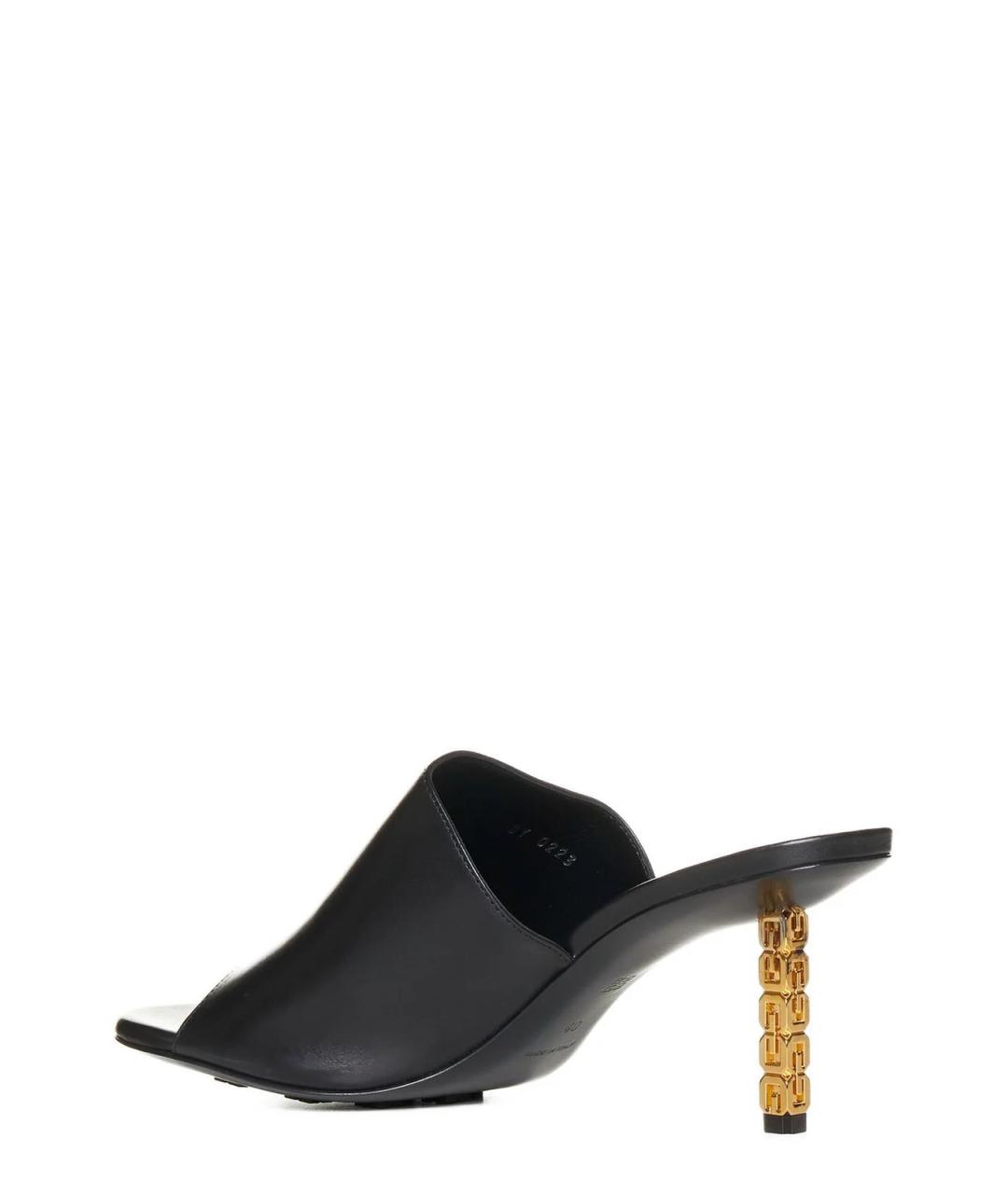 GIVENCHY Черные кожаные мюли, фото 3