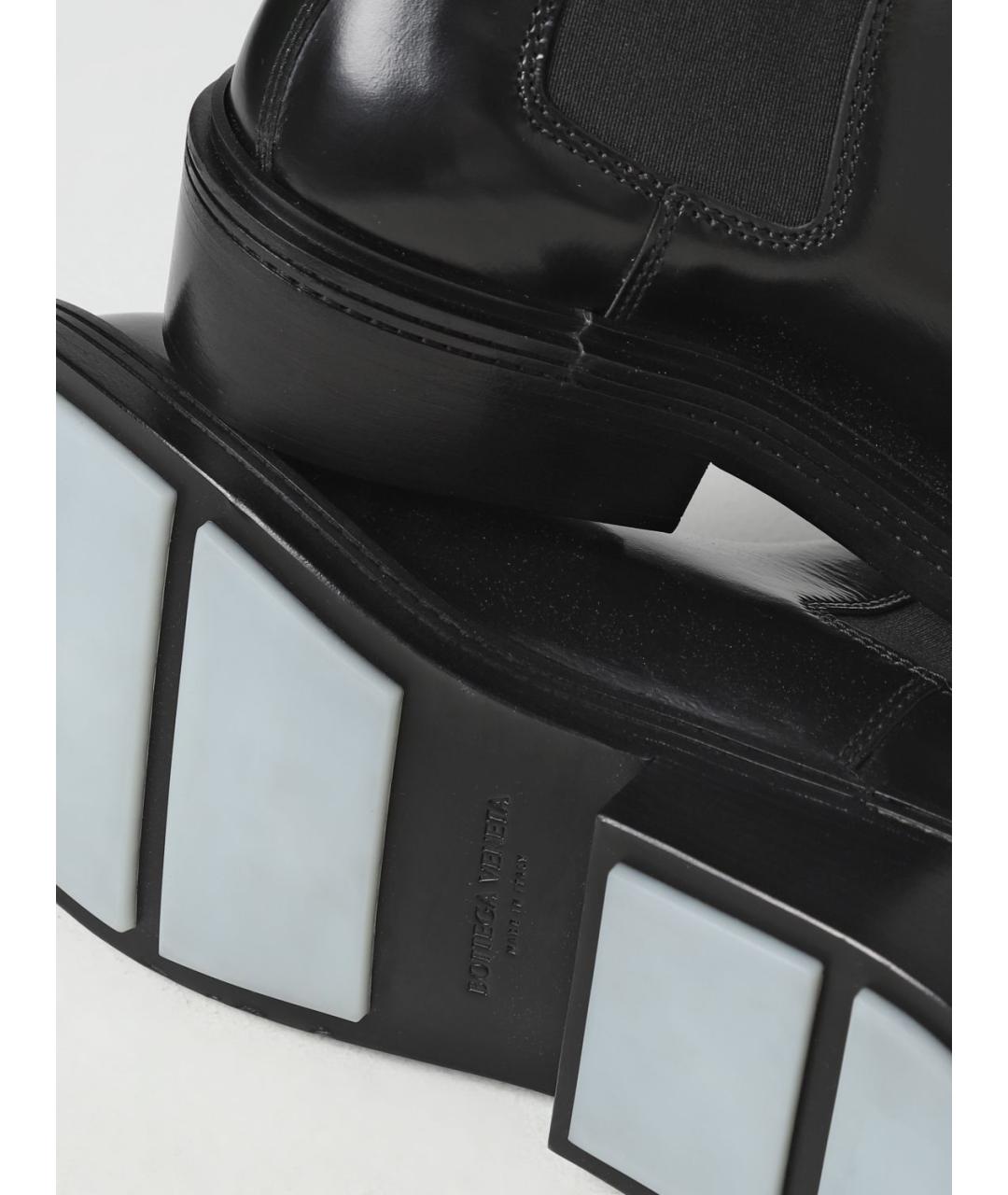 BOTTEGA VENETA Черные кожаные высокие ботинки, фото 4