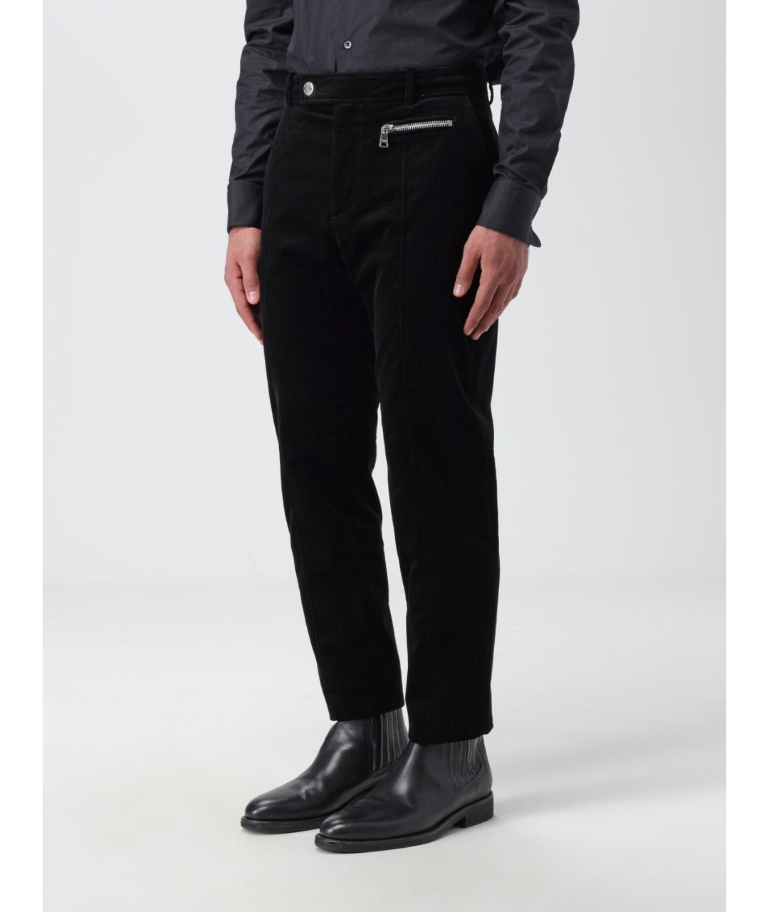 BALMAIN Черные хлопковые повседневные брюки, фото 5