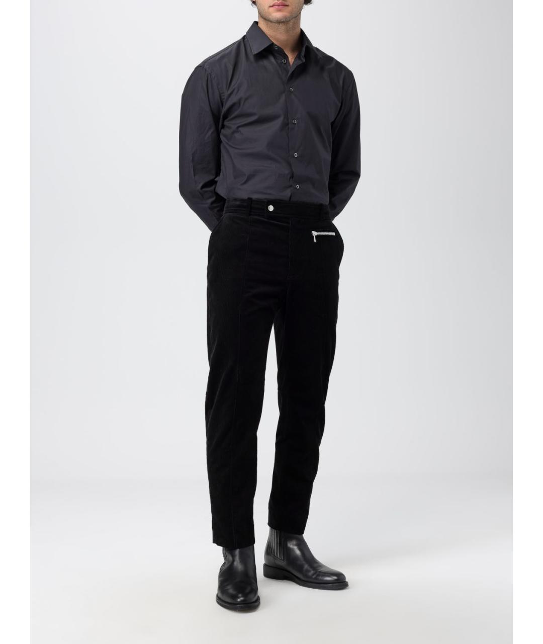 BALMAIN Черные хлопковые повседневные брюки, фото 3