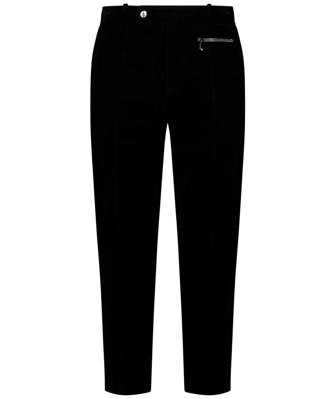 BALMAIN Черные хлопковые повседневные брюки, фото 1