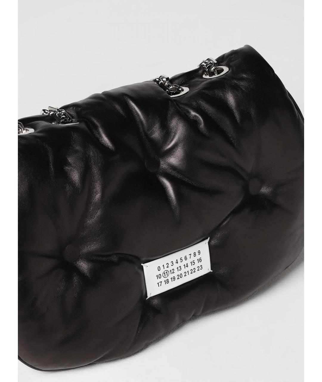 MAISON MARGIELA Черная кожаная сумка через плечо, фото 3