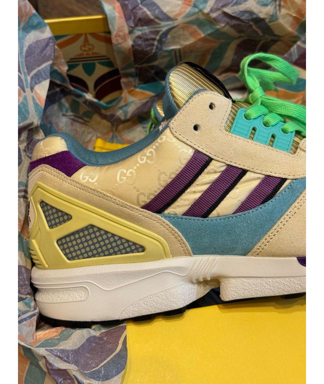 GUCCI Бежевые низкие кроссовки / кеды, фото 5