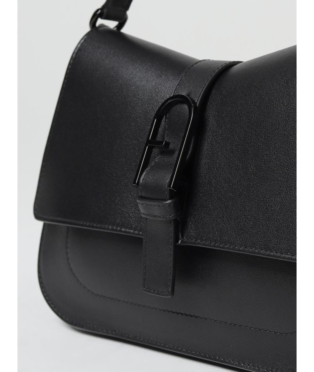 FURLA Черная кожаная сумка через плечо, фото 3
