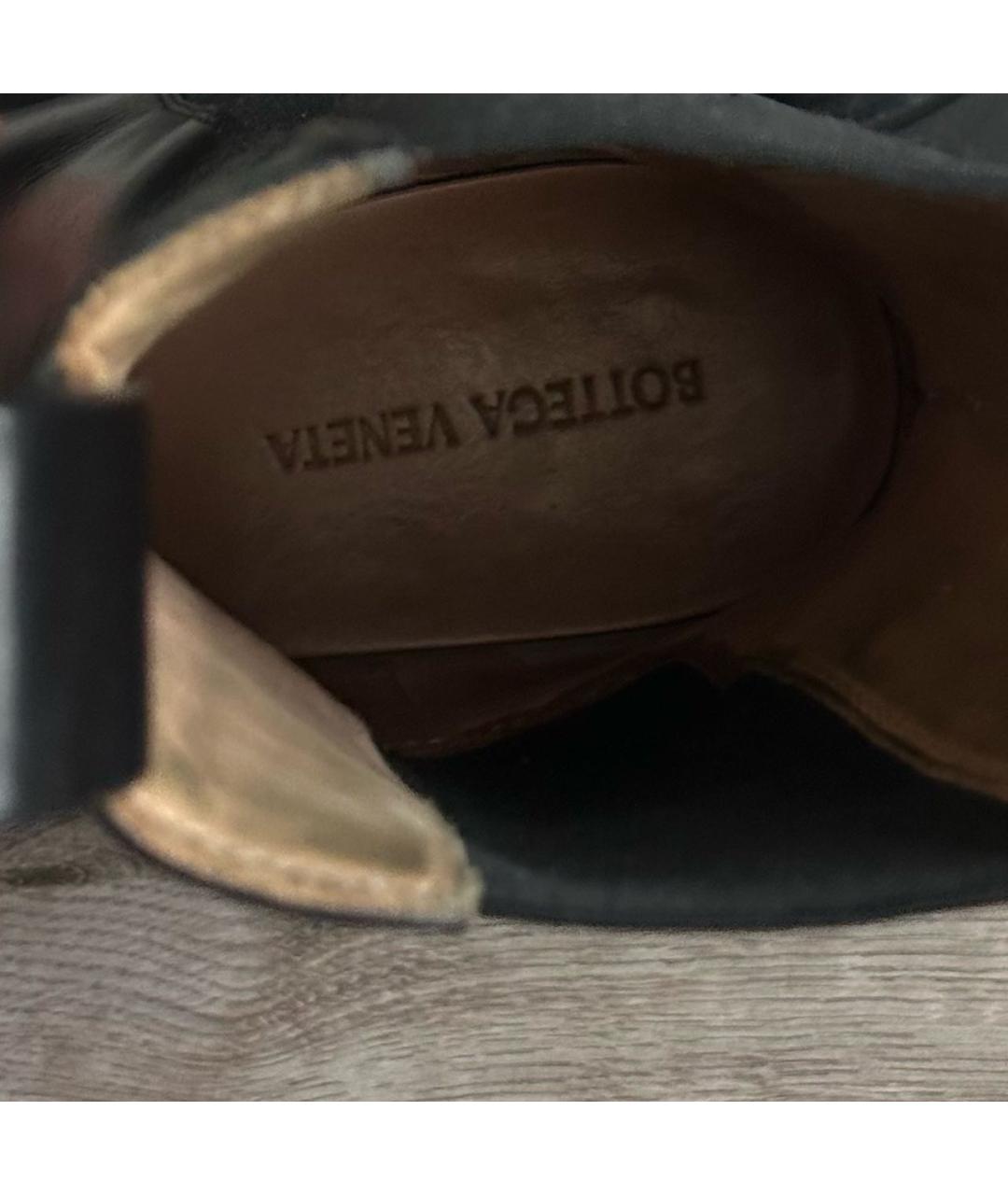 BOTTEGA VENETA Черные кожаные ботинки, фото 2